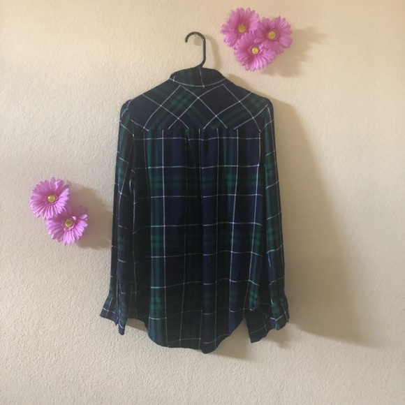 Arizona Blue and Green Flannel - Picture 2 of 5